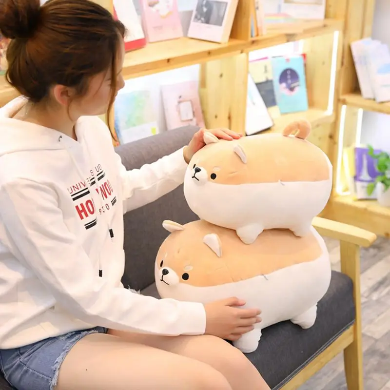 Милая собака, плюшевая игрушка, мягкая подушка в виде животного, Kawaii, рождественский подарок, подарок на день Святого Валентина, плюшевая игрушка для собаки