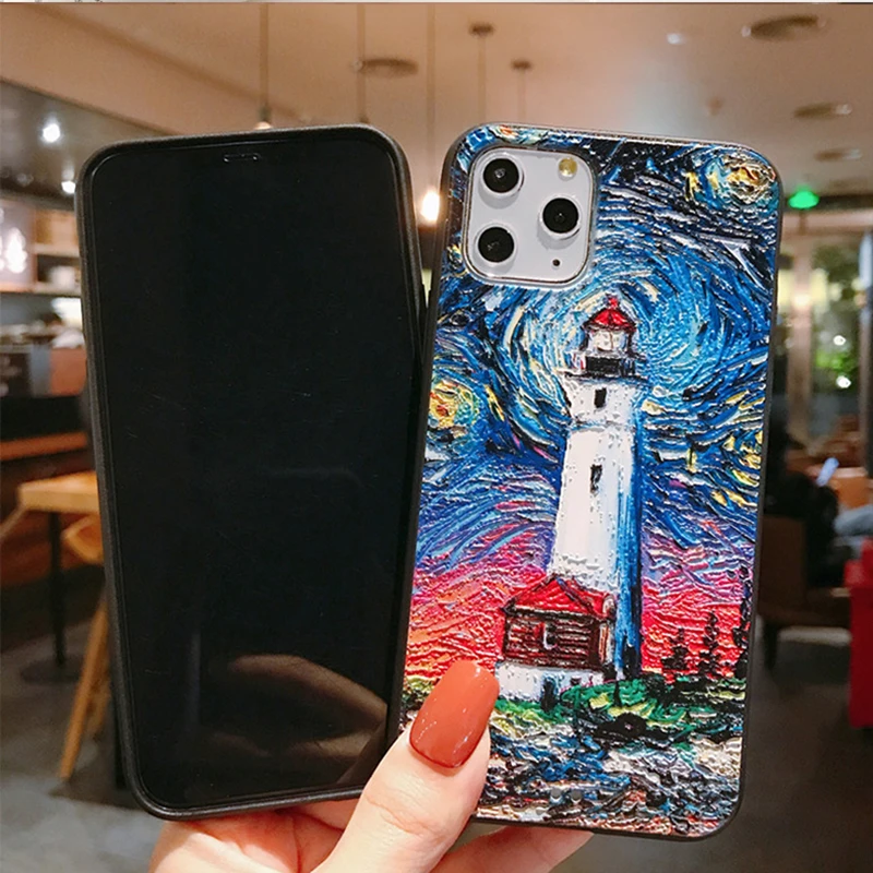 3D рельеф с тиснением и изображением ТПУ для мобильного телефона xiao Mi 10 Redmi Note 7 8 6 5