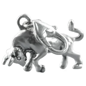 

10 Bull Clip On Charms. Fit Link Chain Bracelet