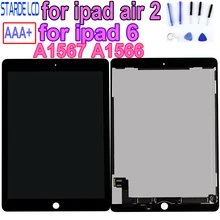 New 9.7 For Apple Ipad Air 2 ipad 6 A1567 A1566 Full Lcd Display With
Touch Screen Digitizer Panel Assembly Complete Replace