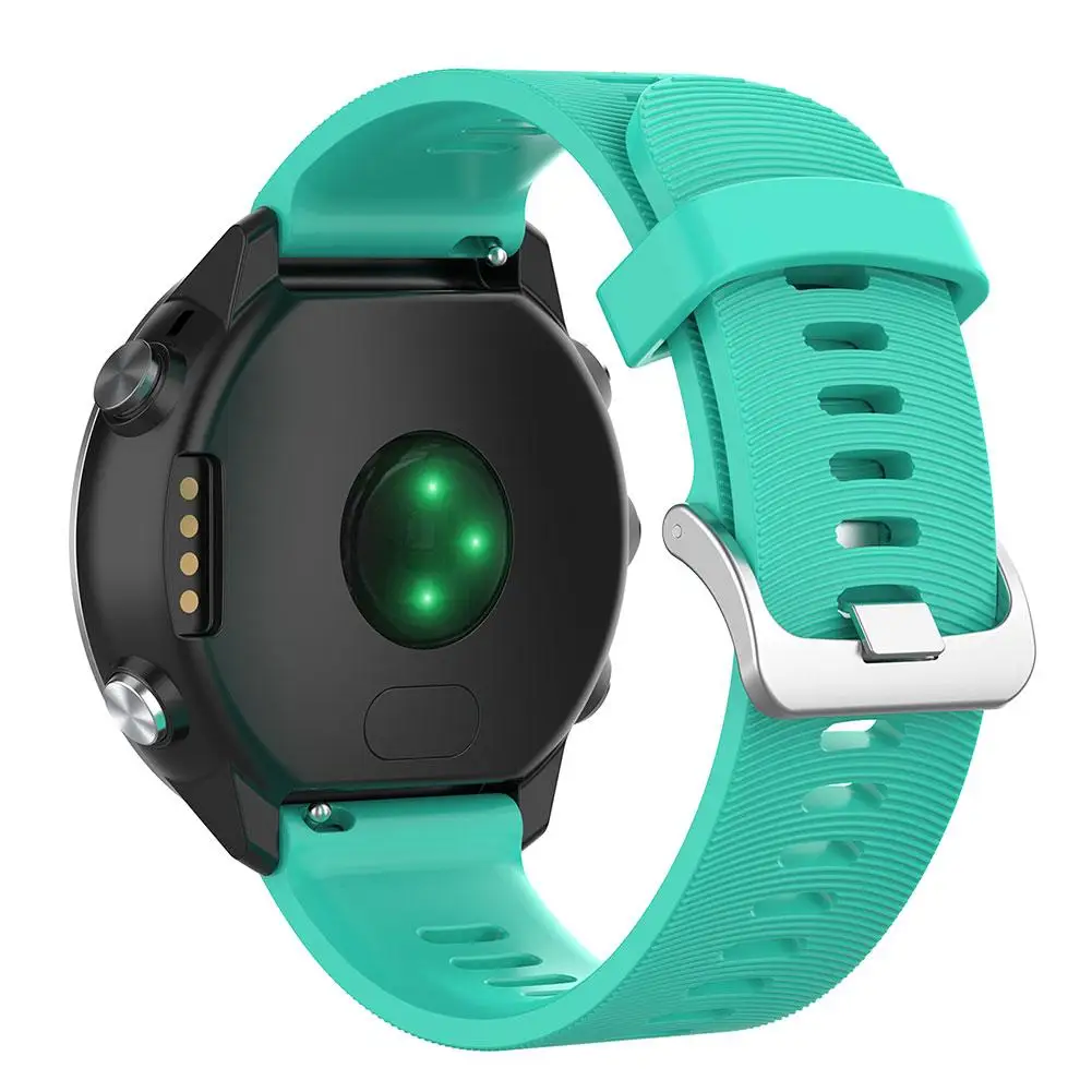 Teal Blue Высококачественный ремешок для часов мягкий силиконовый ремешок для Garmin Forerunner 645 945 935/Vivoactive 3 HR/Fenix 5/Quatix 5 - Цвет: Teal Blue