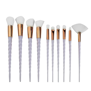 

Makeup Brush Screw Pattern White Hair Spiral Makeup Set Professional Beauty Tools
