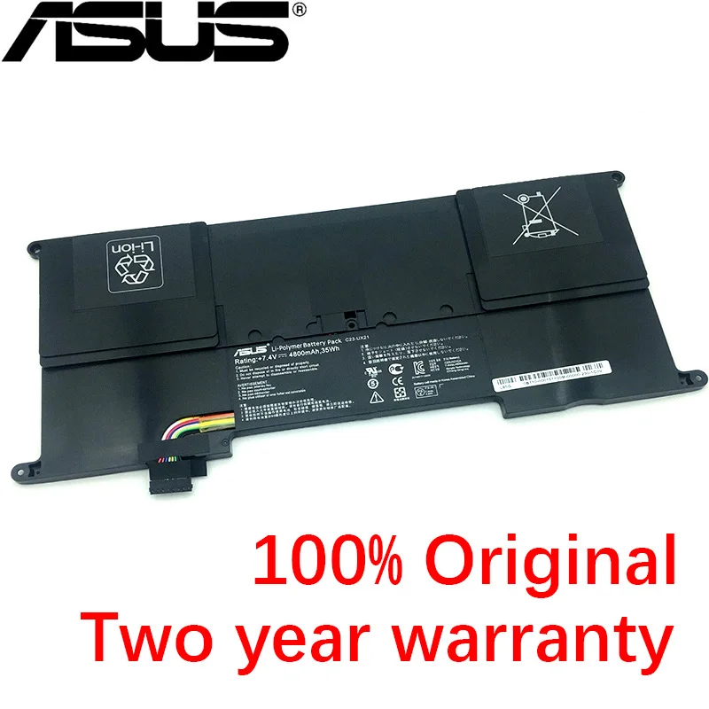 Tanie ASUS oryginalny 4800mAh C23 UX21 C23UX21 bateria do laptopa ASUS Zenbook UX21 UX21A UX21E Ultrabook serii 7.4V 35Wh