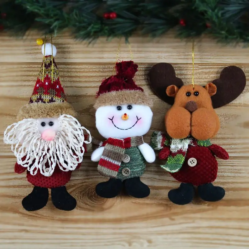 

CartoonNew Santa XmasTree Doll Decorative Hanging Doll Cartoon Pendant Legs Xmas Tree Drop Ornament Santa Snowman Elk Home