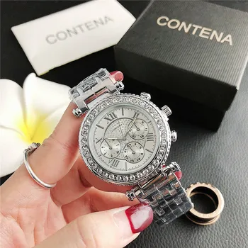 

2140FZM New fashion diamond small dial watch three-eye dial ladies wholesale factory