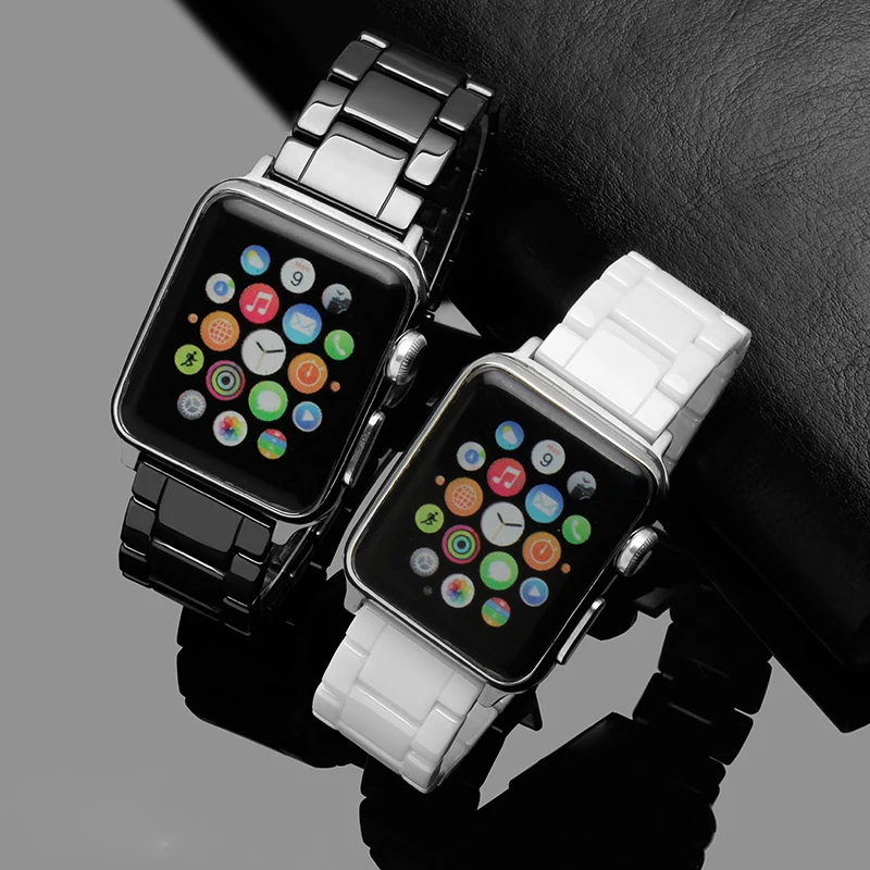 Ремешок керамический для Apple Watch Band 42 мм 44 38 40 сменный Браслет iWatch Series 2 3 4 5 6 SE