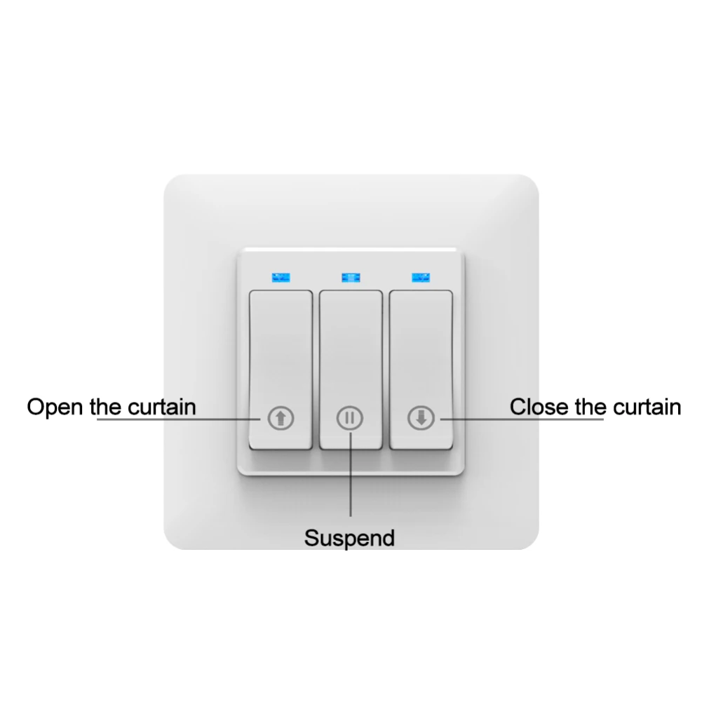 EU PLUG Smart Curtain Switch Dual-channel Smart life/tuya APP WiFi Remote Control Electric opening and closing curtain shutter