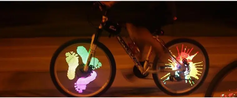 Новое поступление DIY велосипедный спиц велосипед колесо светильник программируемый светодиодный двухсторонний экран дисплей изображение ночной езды на велосипеде - Испускаемый цвет: changeable