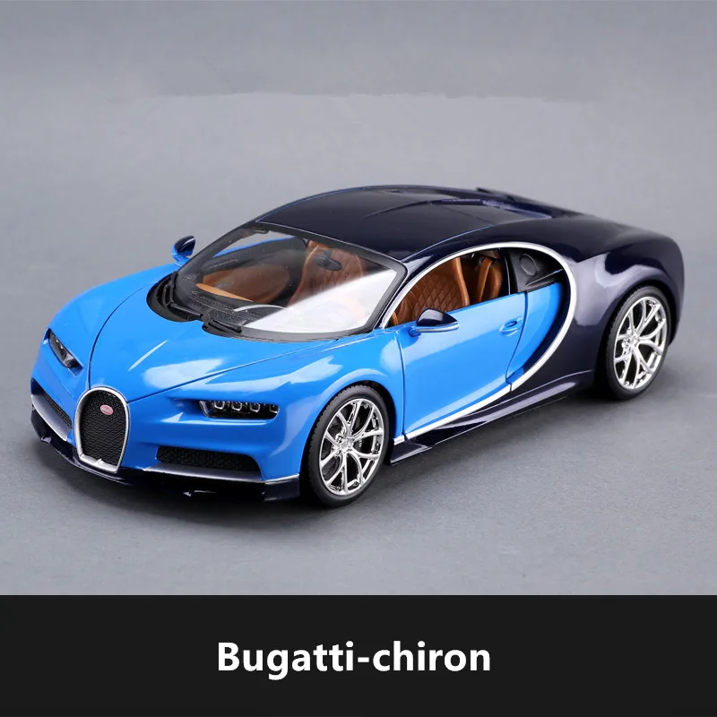 Bburago 1:18 Bugatti 42 секунды Запись Модель автомобиля Моделирование Украшение автомобиля коллекция Подарочная игрушка литая модель игрушка для мальчиков - Цвет: Bugatti chiron