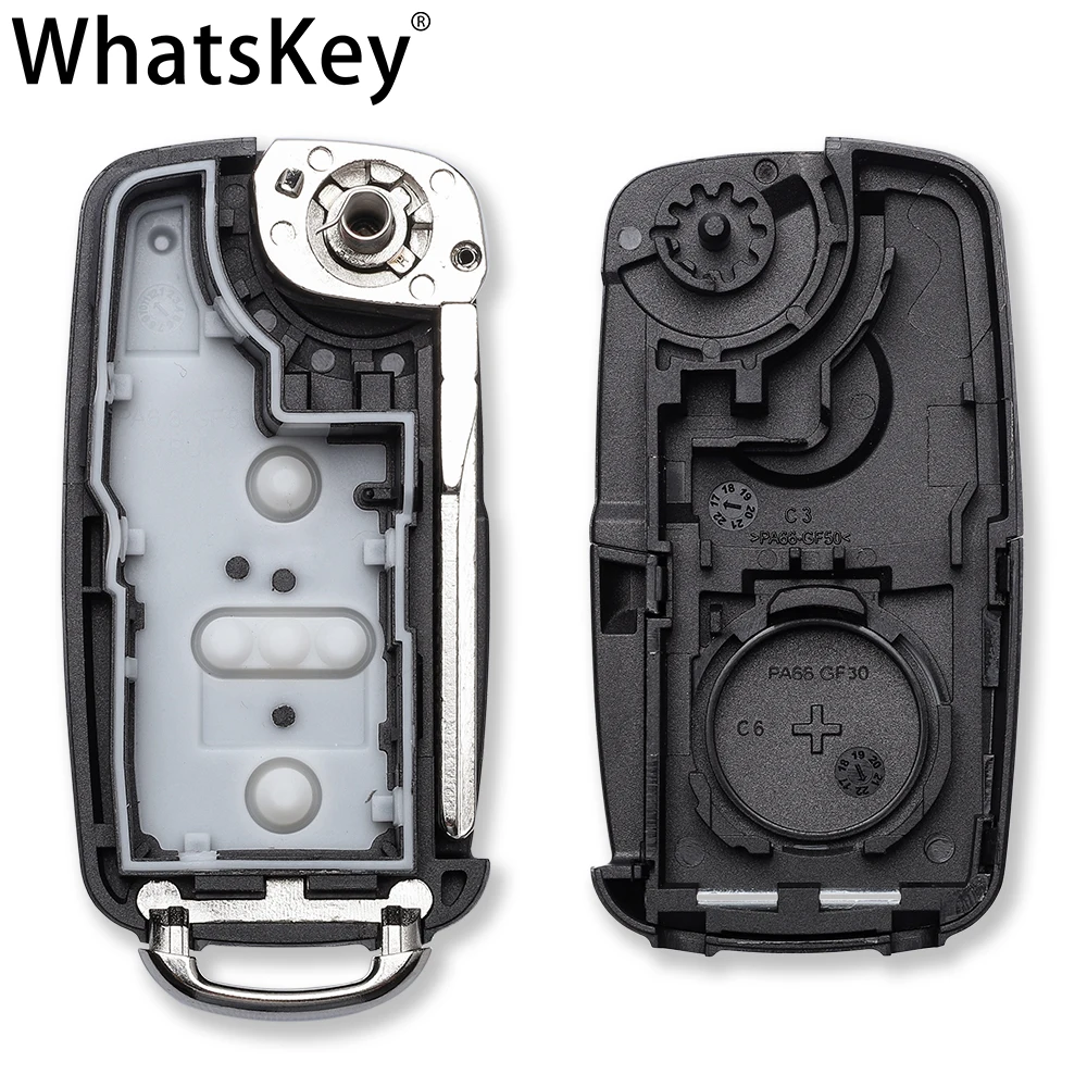 3 Buttons Folding Remote Flip Car Key Case key case car key shell key shell Fob For Volkswagen VW Beetle Caddy Eos Golf Jetta Polo Scirocco Tiguan Touran
