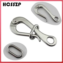 HCSSZP 2 шт. " быстросъемные глаза Пеликан Сережка 316 нержавеющая сталь заблокированное прямоугольное Кольцо складной Пеликан спасательный лодка сережка