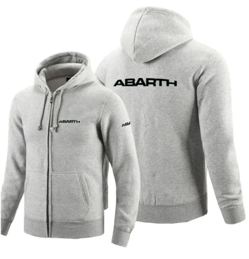Толстовка на молнии с логотипом для Abarth, мужские толстовки на молнии, осенняя толстовка с капюшоном, зимняя длинная модная повседневная одежда