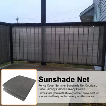 

Courtyard Patio Shelter Sewing Buckle Fence Cover Sunshade Net Privacy Screen With Ties Summer Balcony Garden Outdoor Awning