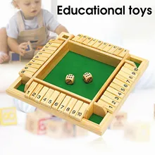 Jeu de société en bois avec 10 chiffres, jeu de société avec boîte fermée, jeu de société traditionnel avec 10 chiffres, Pub, jeu de dés, voyage, 4 joueurs, fête, jouet cheval