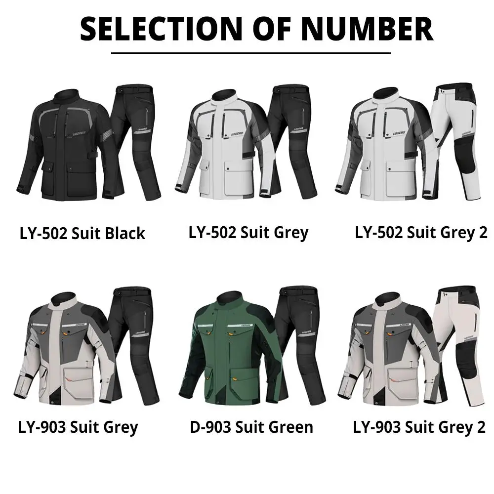 LYSCHY Motorcycle Jacket Summer Moto Suit Motorbike Riding Jacket Motocross Breathable Waterproof Motorcycle Protection motorcycle jacket motorcycle clothing