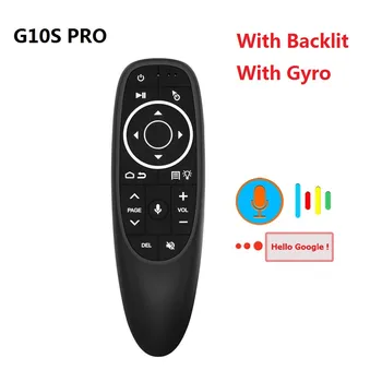 

G10S Pro Backlit Voice Remote Control 2.4G RF Wireless Air Mouse Gyroscope for X96 mini H96 MAX A95X F3 Android TV Box G10 G10S
