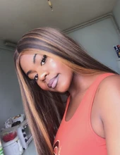 Nabeauty-Peluca de cabello humano con encaje frontal en T para mujeres negras, postizo de encaje transparente con reflejos marrón, nudos blanqueados, Remy