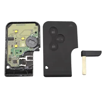 

3 Button with Insert Small key blade Smart Card for Renault Megane Scenic