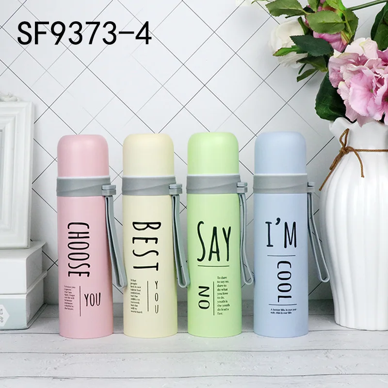 

6 + 1 Glass Creative Bullet Thermos Mug Insulated Stainless Steel Bottle Outdoor Sports Glass Students COUPLE'S Cups
