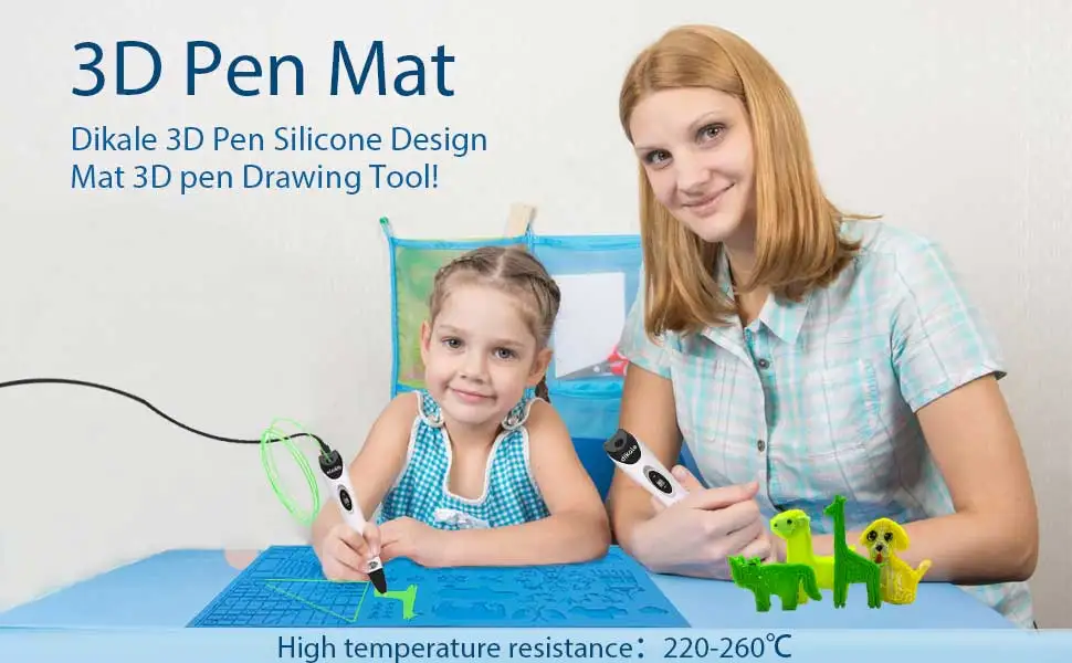 Dikale 3D Pen Mat 3D Printing Pen Large Silicone Design Mat Pad 3D Pens Drawing Tools for Kids and 3D Pen Artists Drop Shipping best liquid 3d printer