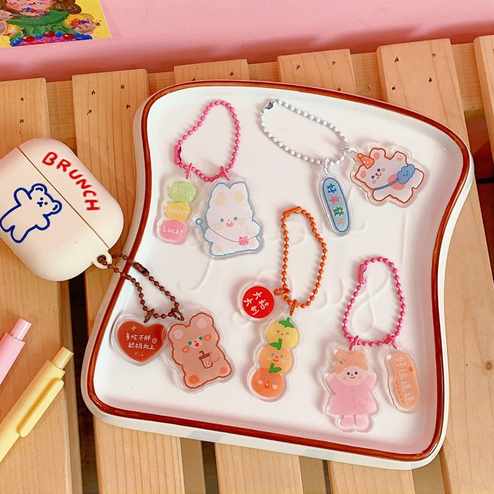 Bags Accessory 2pcs Kawaii Korea Japan Fashion Girls Key Chain Ring Children Gift Bag Sccessories Dropshipping Milkjoy Bentoy | Багаж и