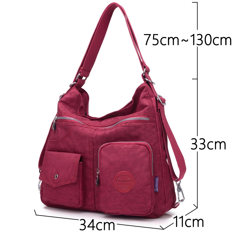  3 in 1 Women Bags Multifunction Backpack Shoulder Bag Nylon Cloth Tote Reusable Shopping Bag Ladys  - 4000118849951