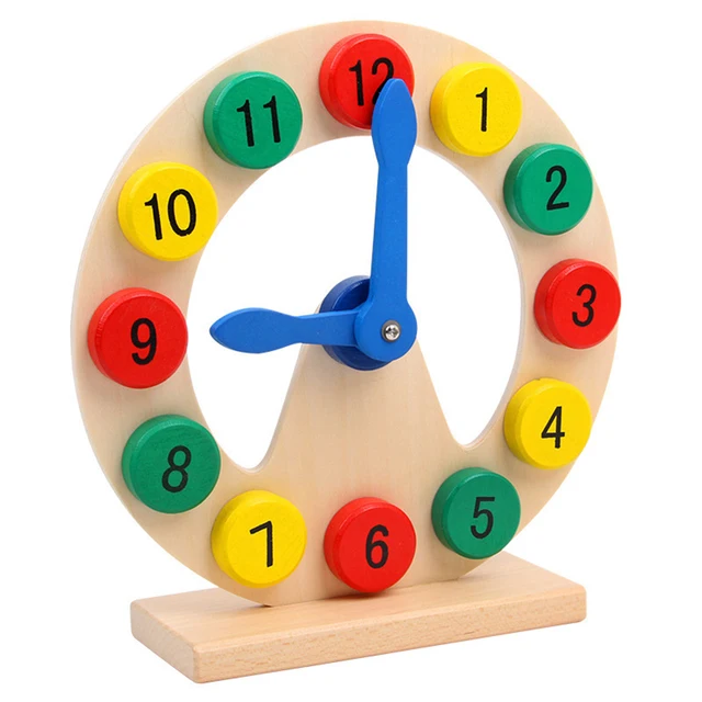 Kids Wooden Numbers Sorting Clock Circular Cognitive Development Educational Toy 6