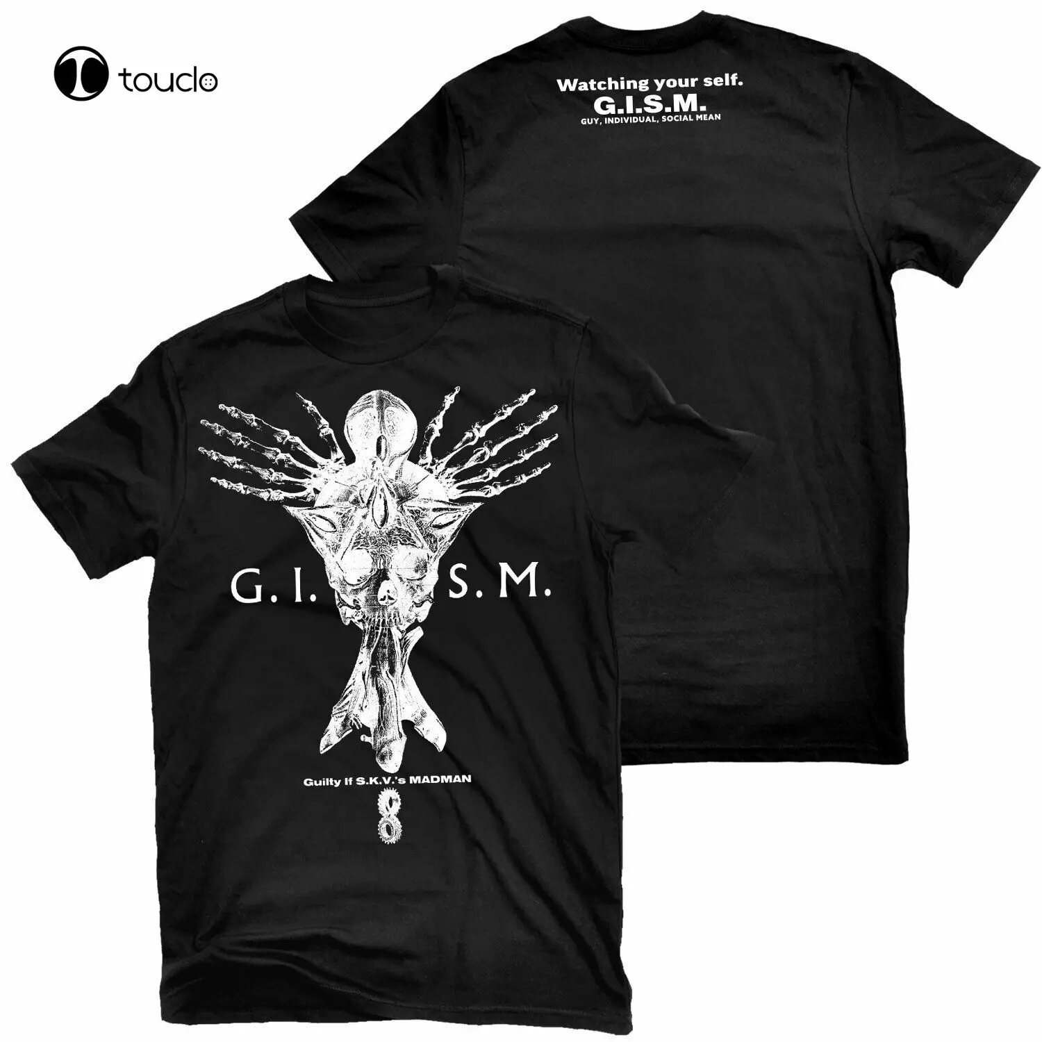 

New Gism Skull Wing T-Shirt New Records G.I.S.M Tee Tee Shirt Cotton T Shirt