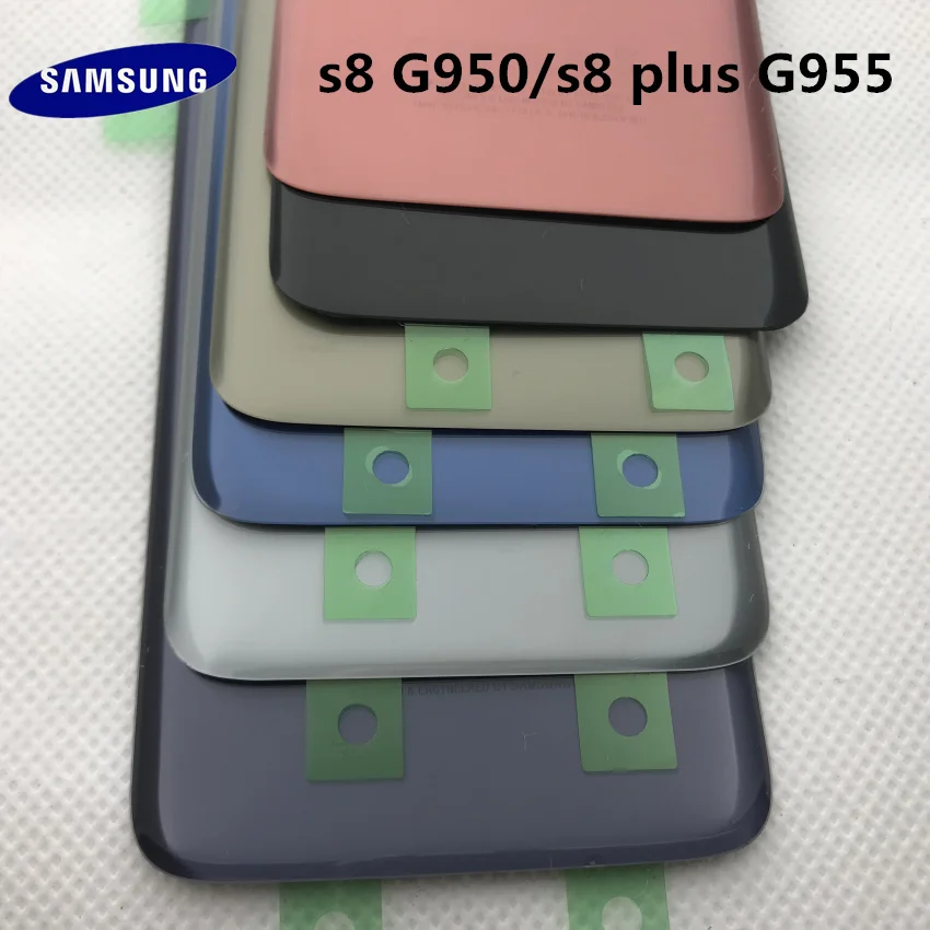 Samsung задняя Батарея Крышка для samsung Galaxy S8 G950 SM-G950F G950FD S8 плюс S8+ G955 SM-G955F G955FD сзади Стекло чехол