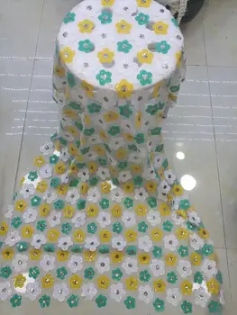 

African Lace Fabric 2019 High Quality Lace Fabric French Sequins Net Cord Tulle Fabrics Nigerian Laces For Wedding Dress green