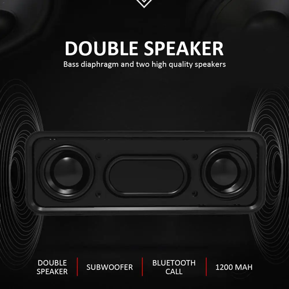 Портативный Bluetooth 5,0 динамик Мультимедиа USB Сабвуфер автомобильный беспроводной стерео динамик поддержка для мобильного телефона открытый динамик