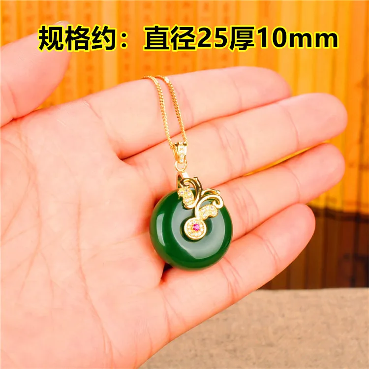925 Серебряный обернутый нефритовый Xinjiang Hetian jade Jasper безопасная застежка подвеска Kunlun ланолин нефрит безопасная застежка