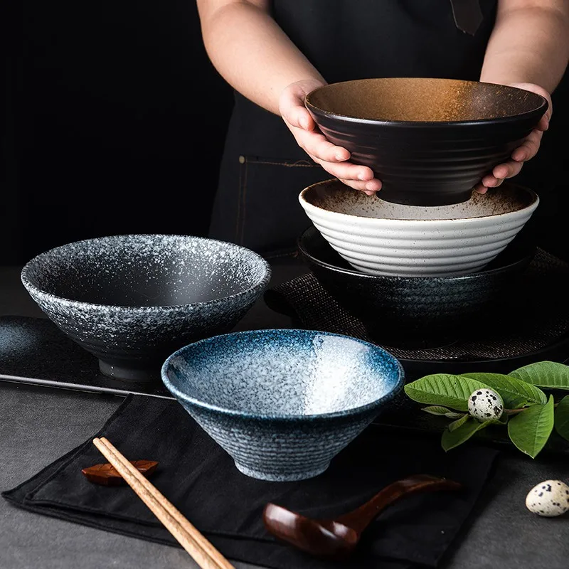 Творческий японский стиль Ramen миска для лапши Большая керамическая салата