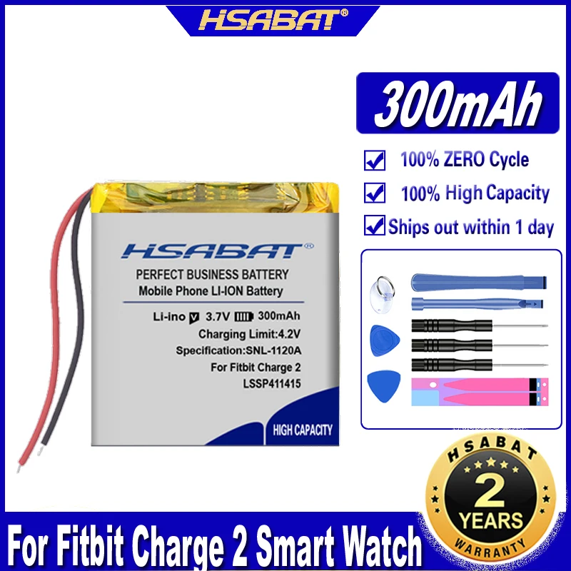 HSABAT 100mAh~500mAh Battery for FITBIT IONIC / Blaze / Surge / Charge HR / Charge 2 / Charge 3 / Versa / Versa Lite / One best mobile battery