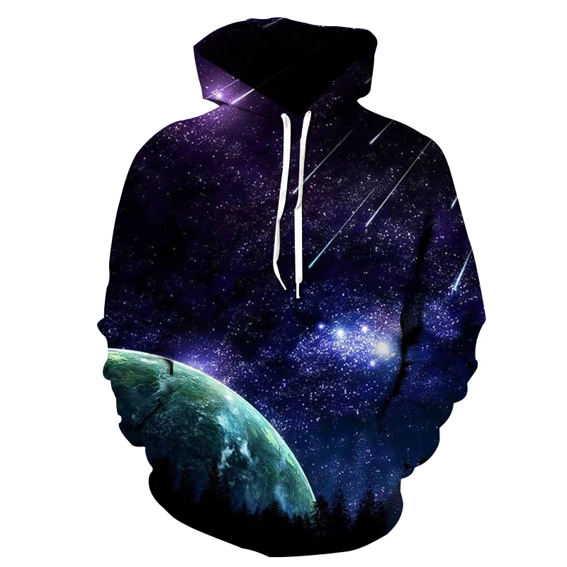 

Men Women 3D Planet Sweatshirt Loose Hooded Coat Streetwear Street Jacket Autumn Winter New Trend Harajuku sweatshirts man Tops