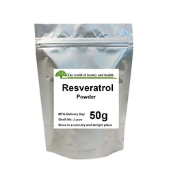 50~1000g  Resveratrol Powder Reduce Acne, Skin Whitening, Anti Aging, Cosmetic Raw