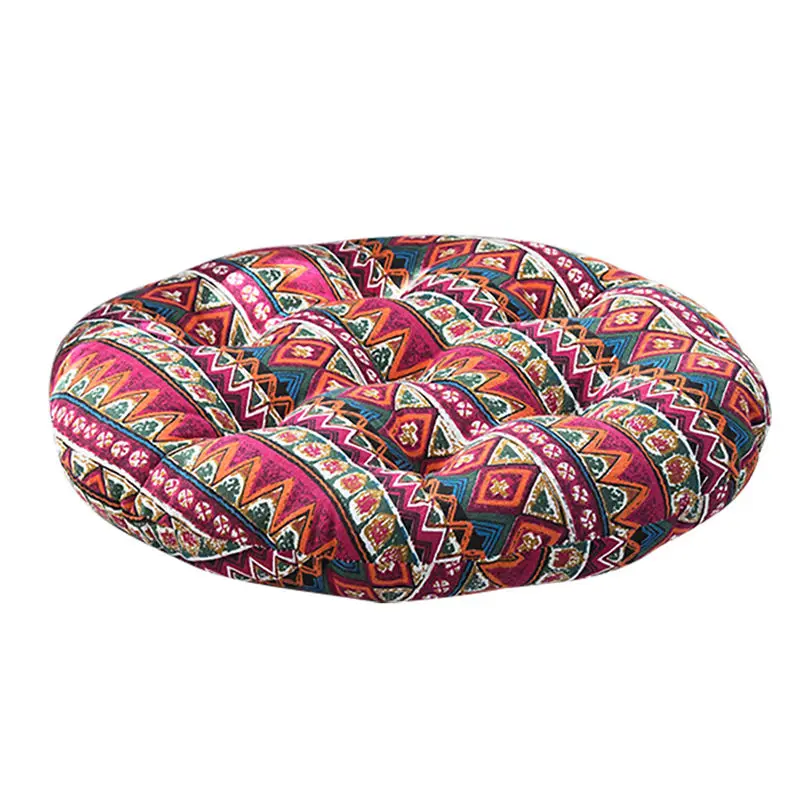 Круглая подушка 50x50 см, 45x45 см, 40X40 см мягкий офисный стул, софа Подушка Татами круговой украшения подушки для сидения на стул подушки компакт-диска - Цвет: Бургундия