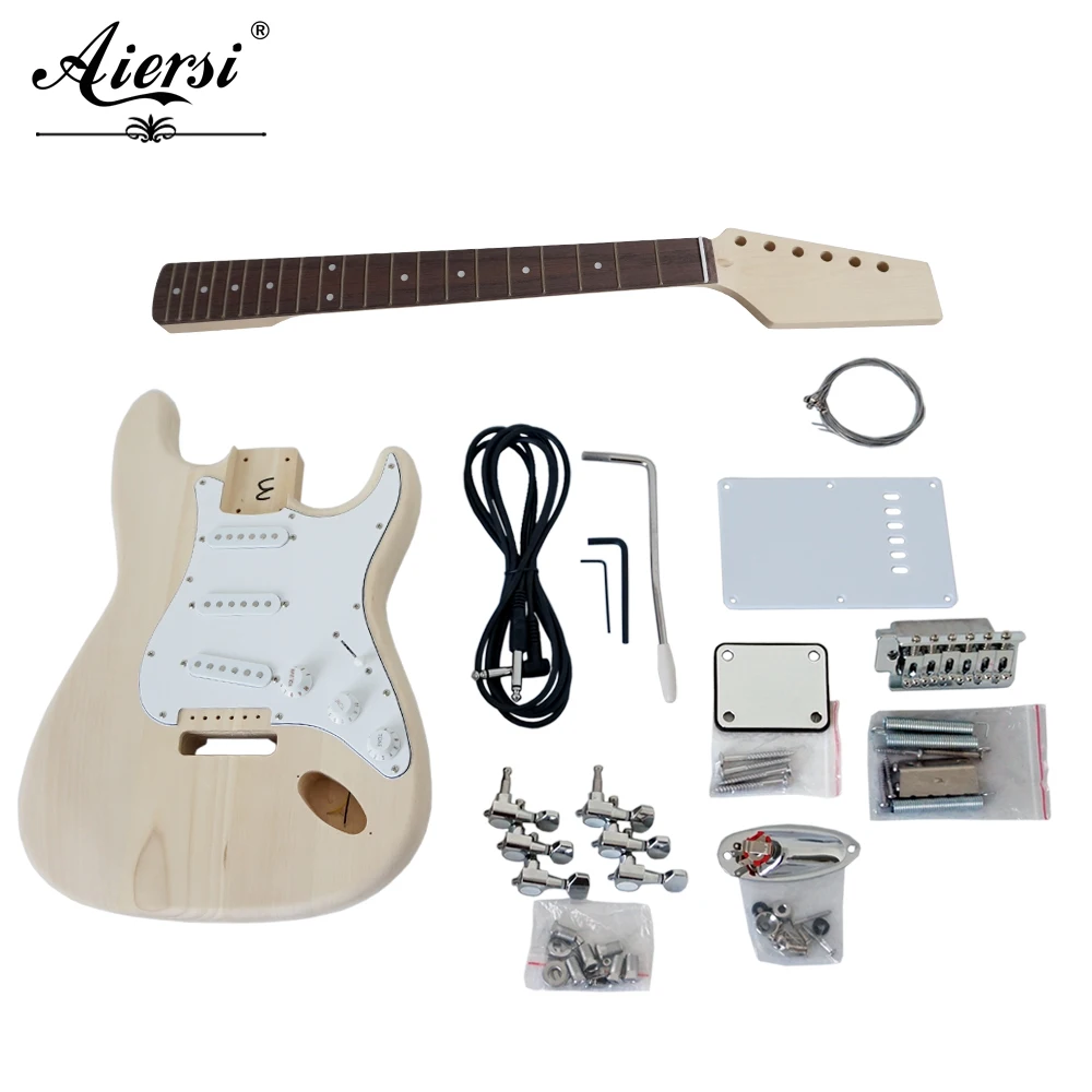 

Aiersi Brand Custom DIY Strat Style Electric Guitar Kits Model EK-001