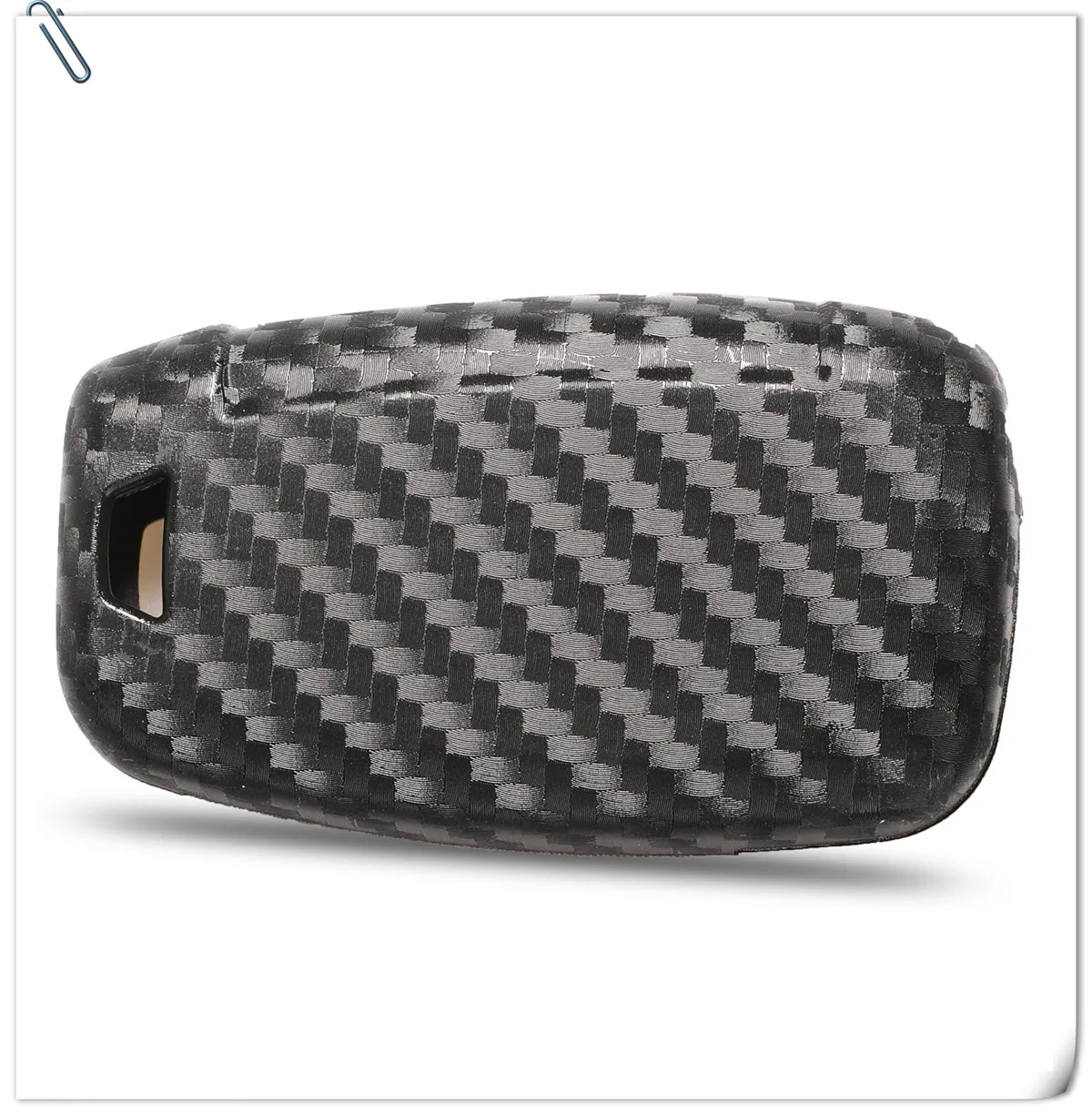 Keyforkess custodia protettiva per chiave in fibra di Silicone per Hyundai Elantra Solaris 2016-2019 3/4 pulsanti pieghevole custodia in carbonio chiave a distanza - Hcce8e03fc99b49b0a144431887893c157