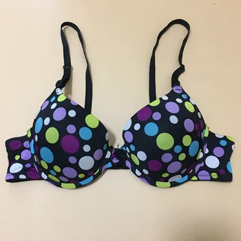 

Push Up Bra Women 3/4 Thin Cup Underwire Big Cup Plus Size Printed Adjusted Strap Back Closure Lingerie Intimates Bras Wholesale