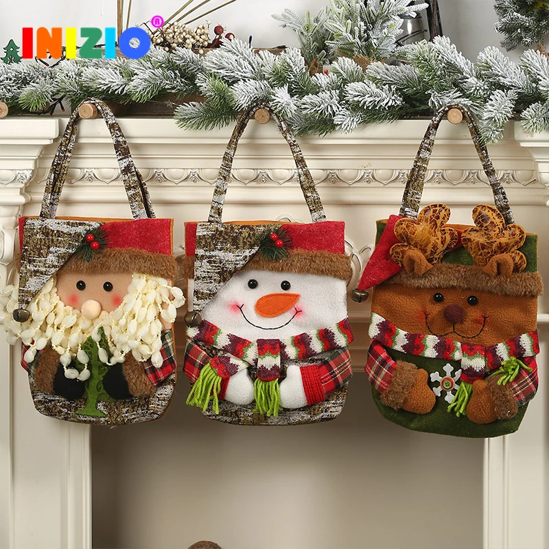 

Christmas Tree Decorations Candy Gift Bags Decoration Christmas Handle For Bag Christmas Accessories