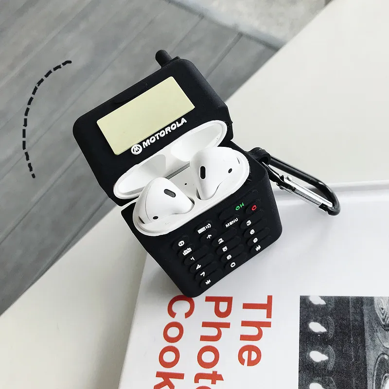 Ретро классический мобильный телефон корпусы гарнитурные для Apple беспроводная Bluetooth гарнитура Airpods 1 2 Силиконовый наушник защитный чехол