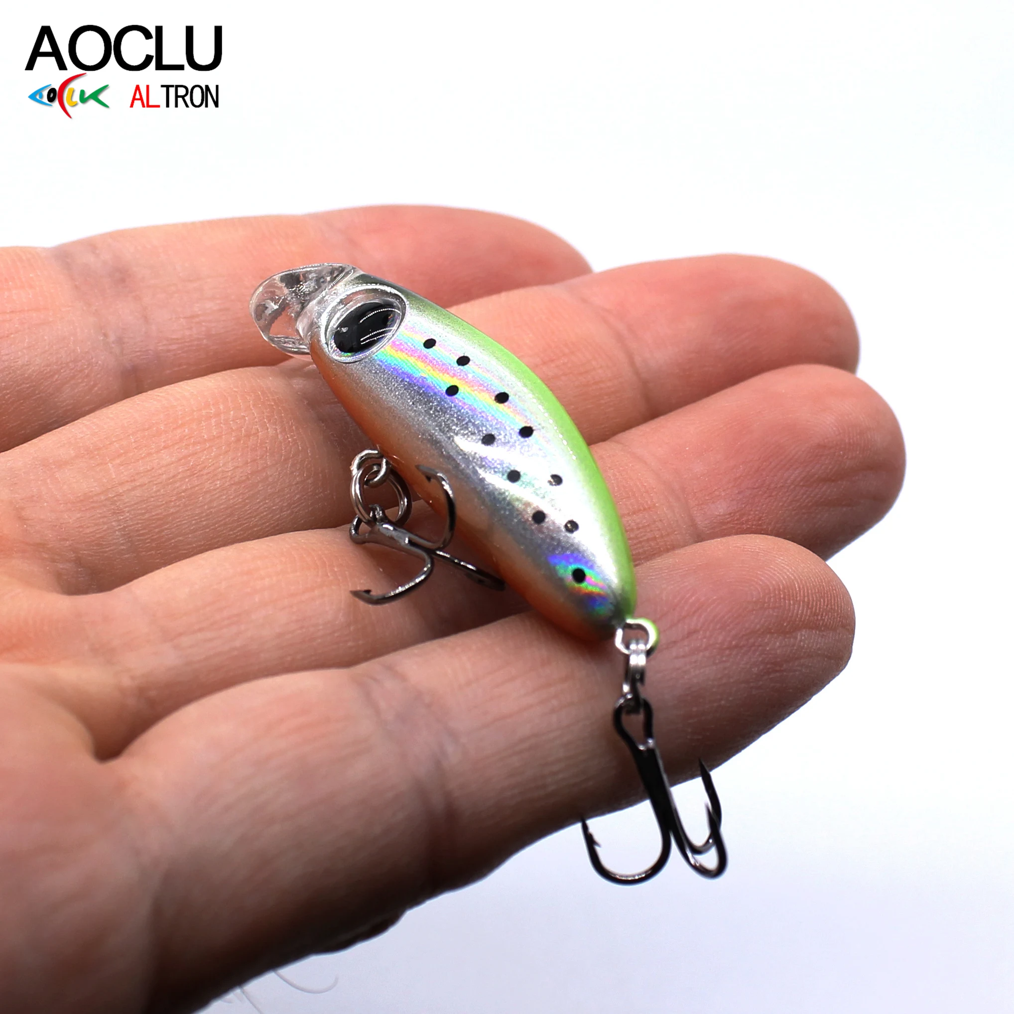 

AOCLU wobblers Super Quality 8 Colors 35mm 2.1g Hard Bait Minnow Shad Crankbait Fishing lure Bass Fresh Salt water tackle