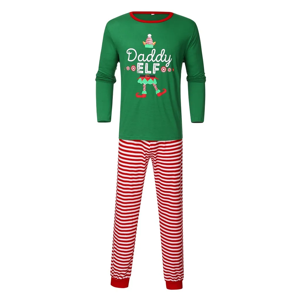 Семейные пижамные комплекты с рождественским оленем; хлопковые повседневные домашние пижамы для родителей и детей; одежда для сна; Одинаковая одежда для семьи для папы и мамы