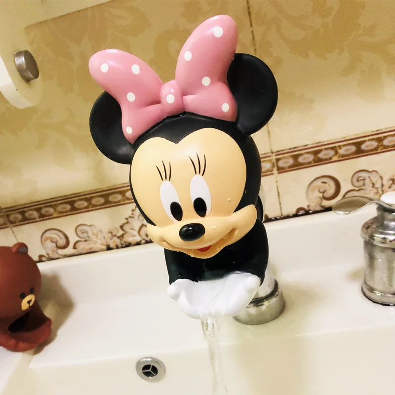 Disney Kids Water Tap Faucet Extender Anime Minnie Mickey Stitch Figures Toys Silicone Children Washing Hand | Игрушки и хобби