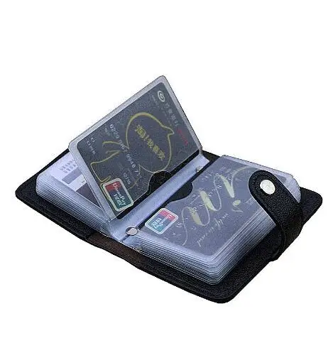 24 Bits Card Holder Мужской кошелек, бизнес-держатель для карт, кожзам, отделение для монет, органайзер для автобусных карт, кошелек, сумка для мужчин и женщин, много цветов - Цвет: 24 Bits Card Holder