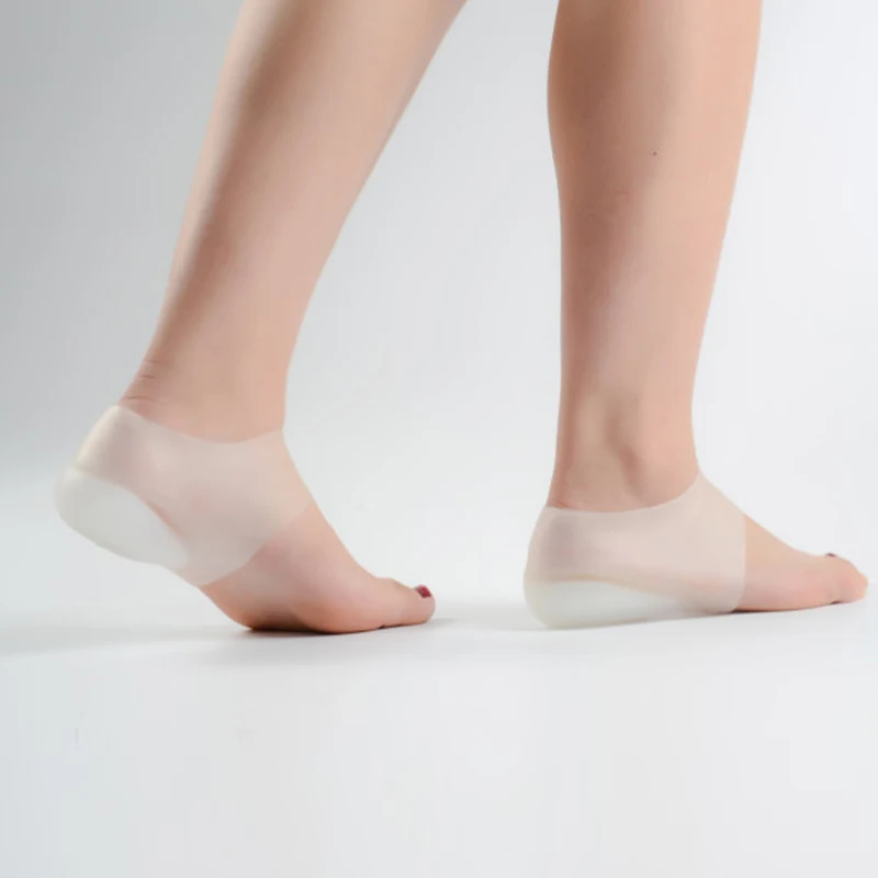 Непористая силиконовая стелс-стелька, невидимая высота, подтягивающая пятку, стелька для носка, увеличивающая боль, снимает боль для женщин и мужчин