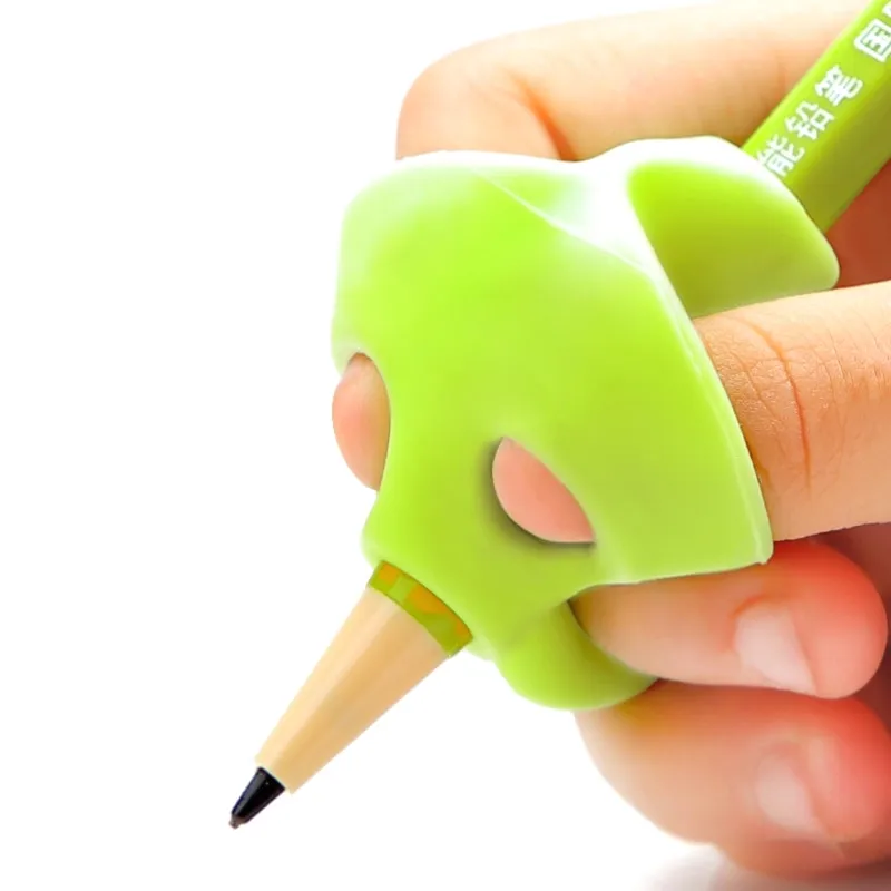 1pc Children Writing Pencil Pan Holder Kids Learning Practise Silicone Pen Aid Grip Posture Correction Device for Students New