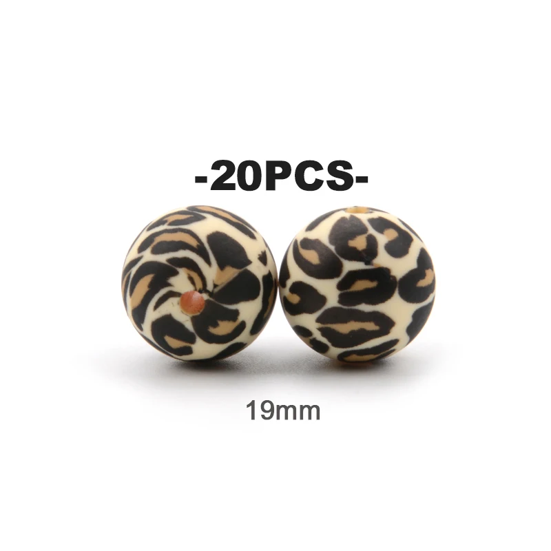 Floral and Leopard Print Silicone Bead Set