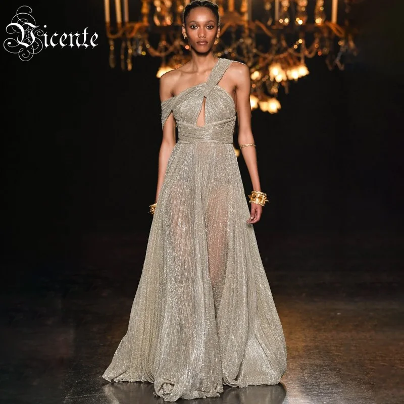 

Vicente All Free Shipping 2019 New Chic One Shoulder Sexy Key Hole Design Backless Celebrity Party Long Dress